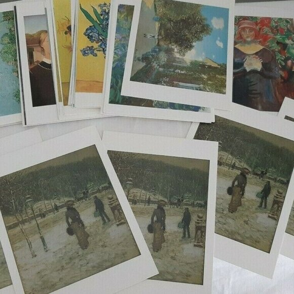 VTG POSTCARDS VAN GOGH MUNCH CEZANNE national gallery art institute MONET 52 lot - Picture 8 of 8